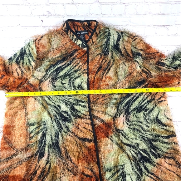 MlleGabriel Women's 20 Tiger Striped Eylash Sweater Jacket - Picture 8 of 10